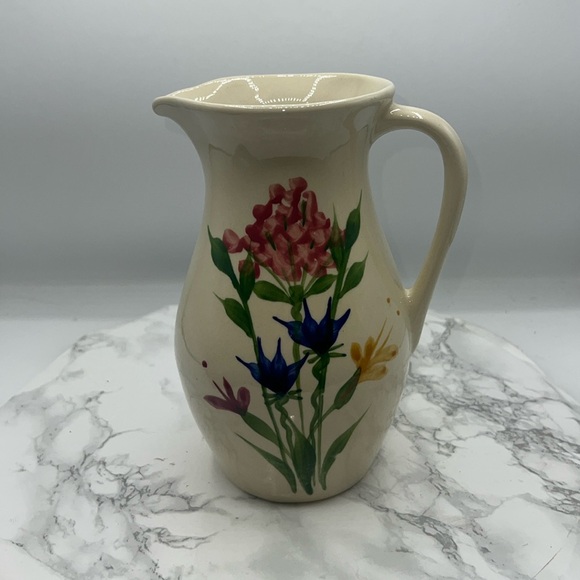 EMERSON CREEK POTTERY Iris Pitcher - Picture 1 of 6